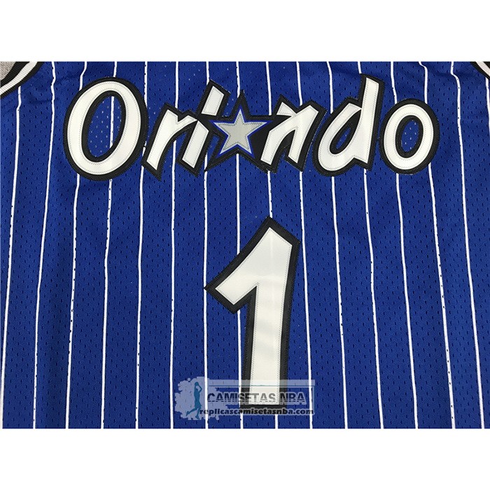 Camiseta Orlando Magic Tracy McGrady NO 1 Mitchell & Ness 2003-04 Azul